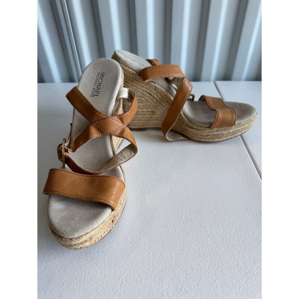 Michael Kors Tan Espidrills Leather 10 EUC